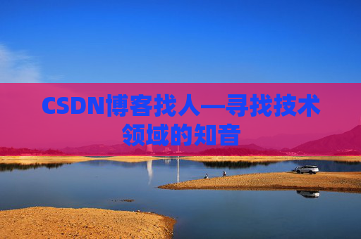 CSDN博客找人—寻找技术领域的知音